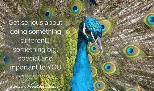 Get serious about doing something different.